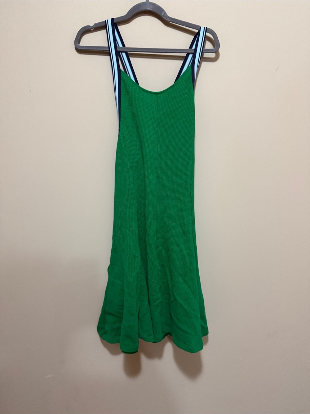 Green SleevelessDress with Striped Straps Daily Practice for Anthropologie